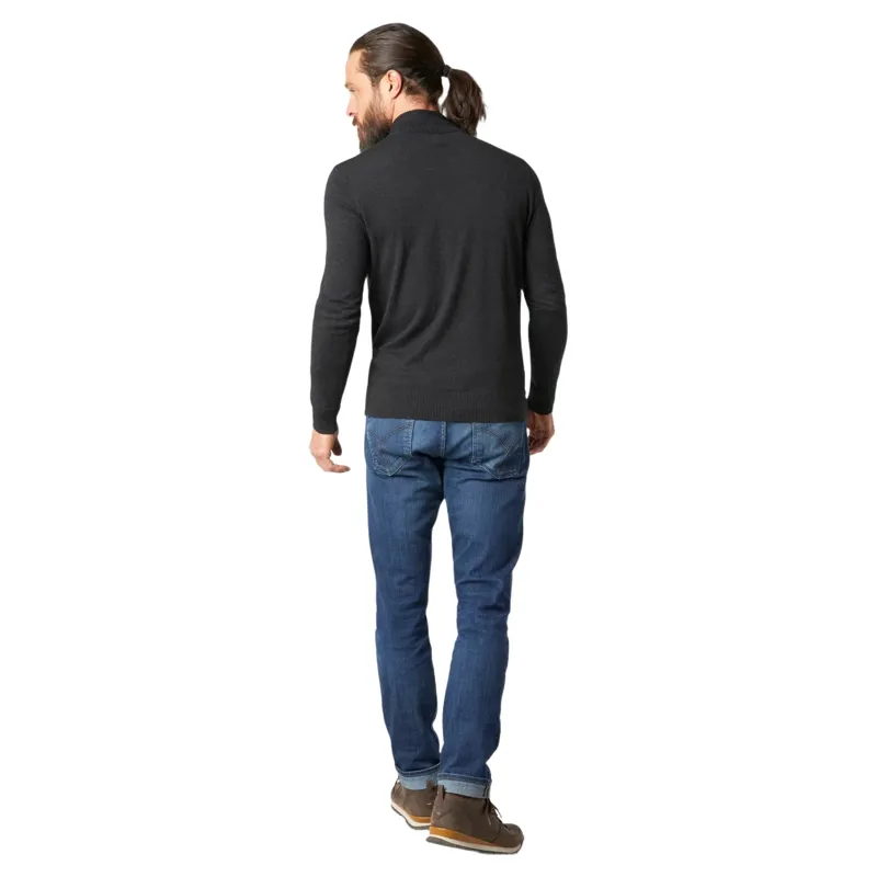 Smartwool Sparwood 1/4 Zip Sweater in Charcoal Heather-1