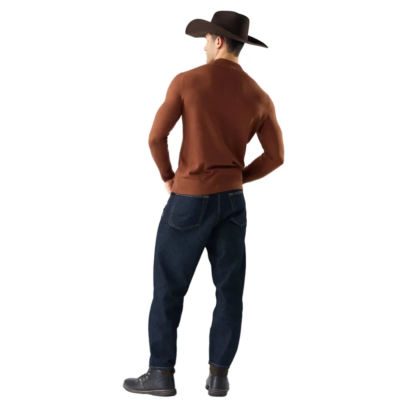 Smartwool Sparwood 1/4 Zip Sweater in Mocha Heather Marl-1