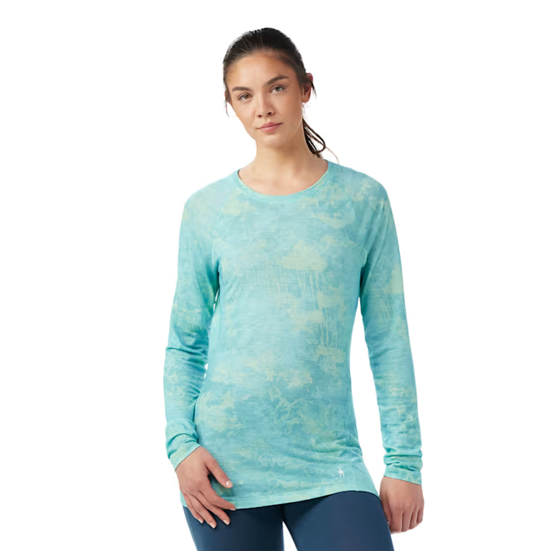 Smartwool Women's Classic All-Season Merino Base Layer Crew in Matcha Green Mt