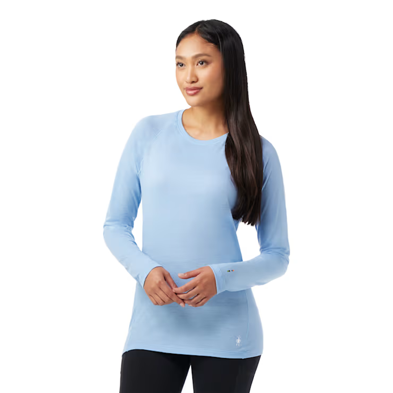 Smartwool Women's Classic All-Season Merino Base Layer Crew in Serene Blue