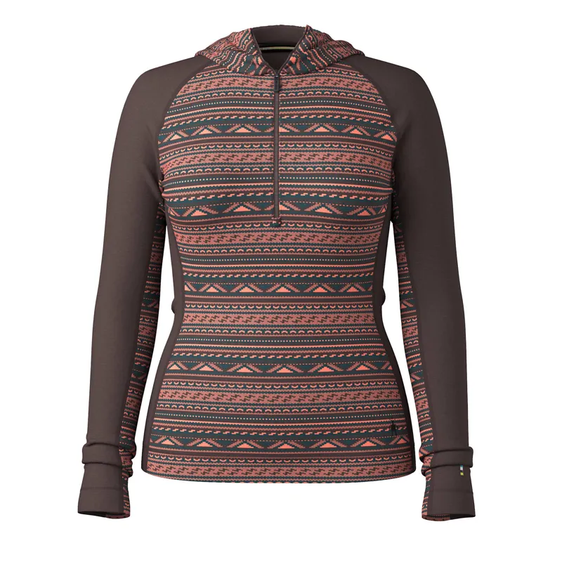 Smartwool Classic Thermal Merino 1/2 Zip Hoodie in Coral Reef Summit