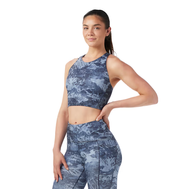 Smartwool Women's Active Crop Bra in Nightfall Blue Mountain