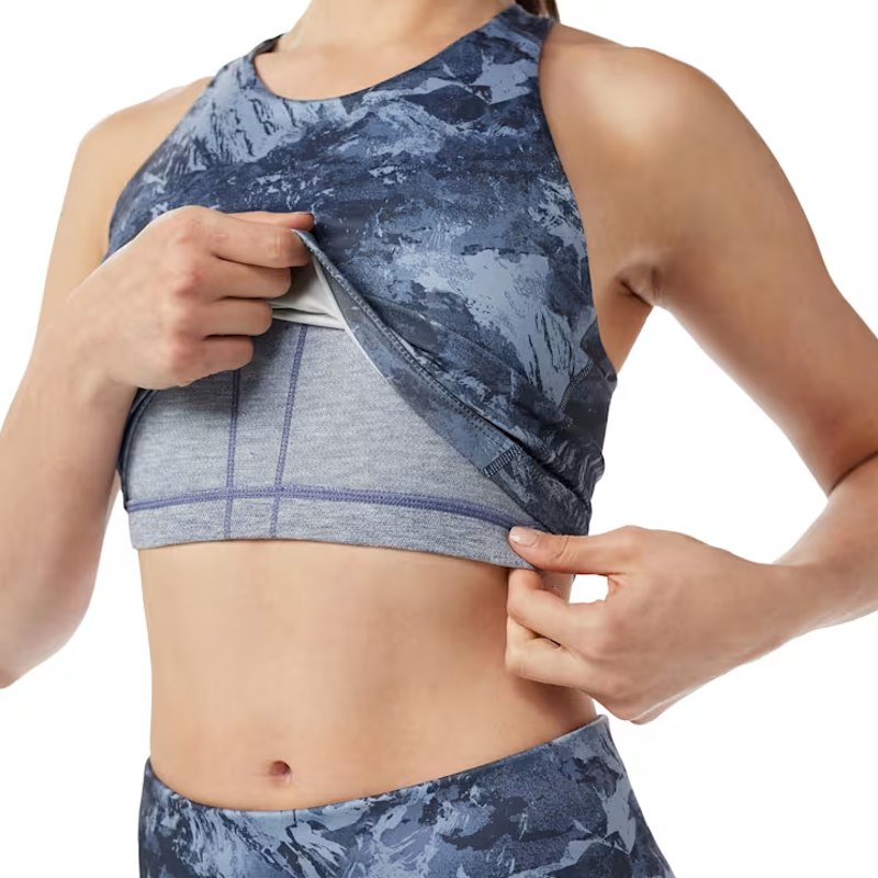 Smartwool Women's Active Crop Bra in Nightfall Blue Mountain-1