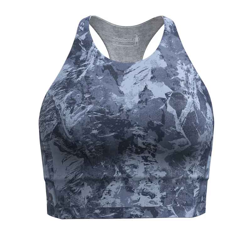 Smartwool Women's Active Crop Bra in Nightfall Blue Mountain-2