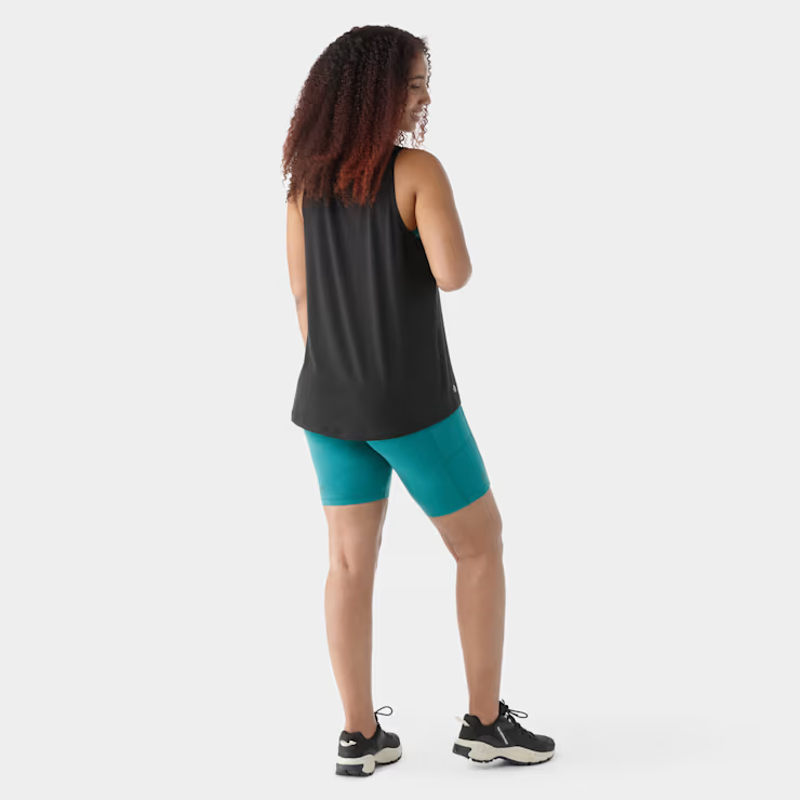 Smartwool Women's Active Ultralite High Neck Tank in Black-1