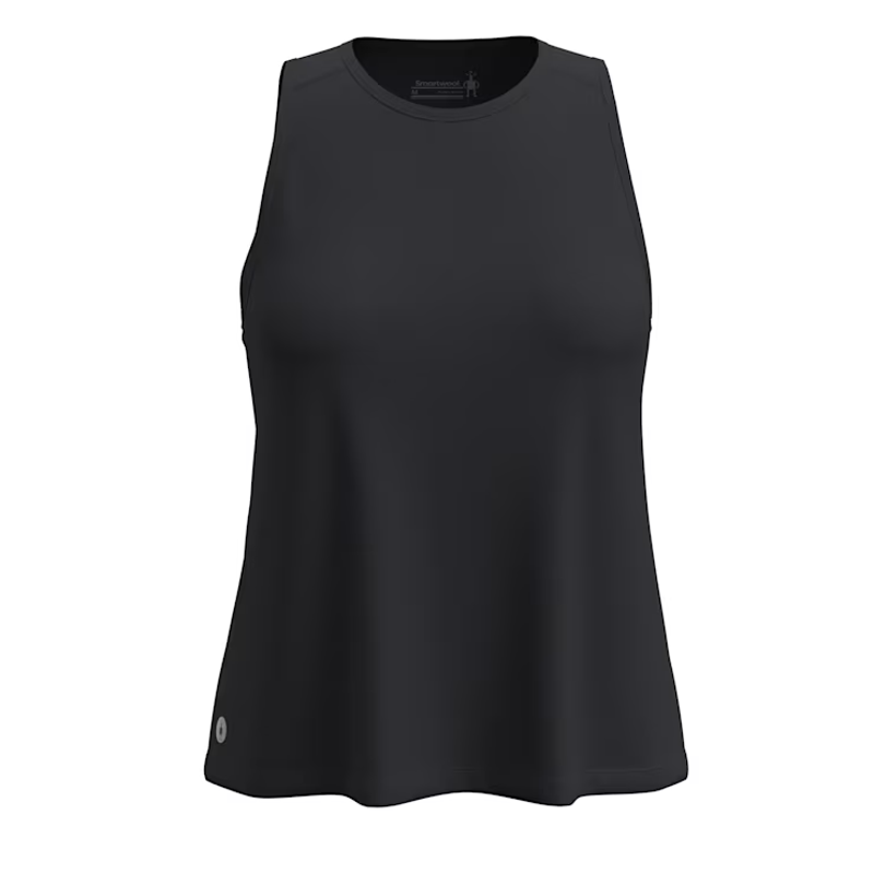 Smartwool Women's Active Ultralite High Neck Tank in Black-2