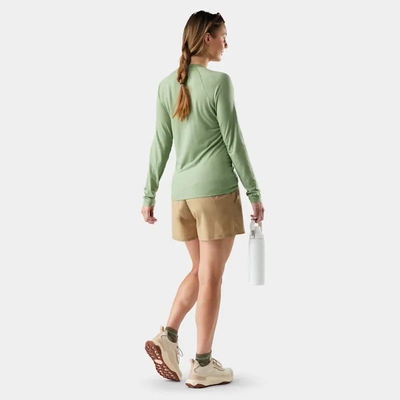 Smartwool Women's Classic Merino Base Layer Crew Green Tea-2