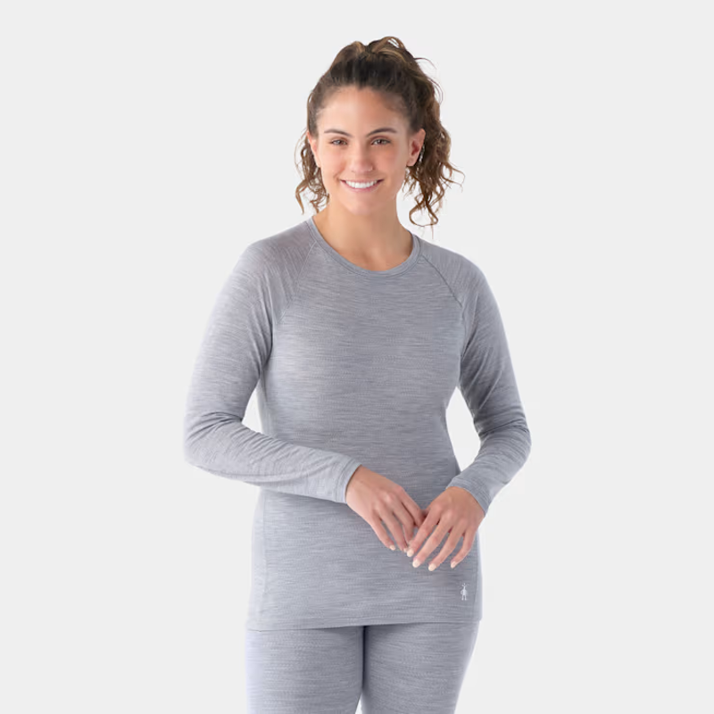 Smartwool Women's Classic All-Season Merino Crew in Light Gray Heather