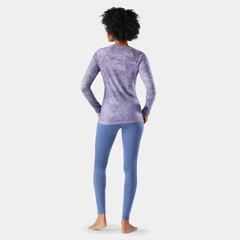 Smartwool Women's Classic Merino Base Layer Crew Purple Storm Mountain-2
