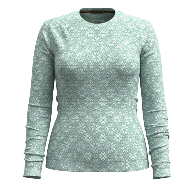 Smartwool Women's Classic Thermal Merino Baselayer Crew Arctic Green-1