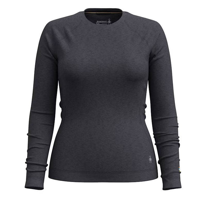 Smartwool Women's Classic Thermal Merino Crew in Charcoal Heather-1
