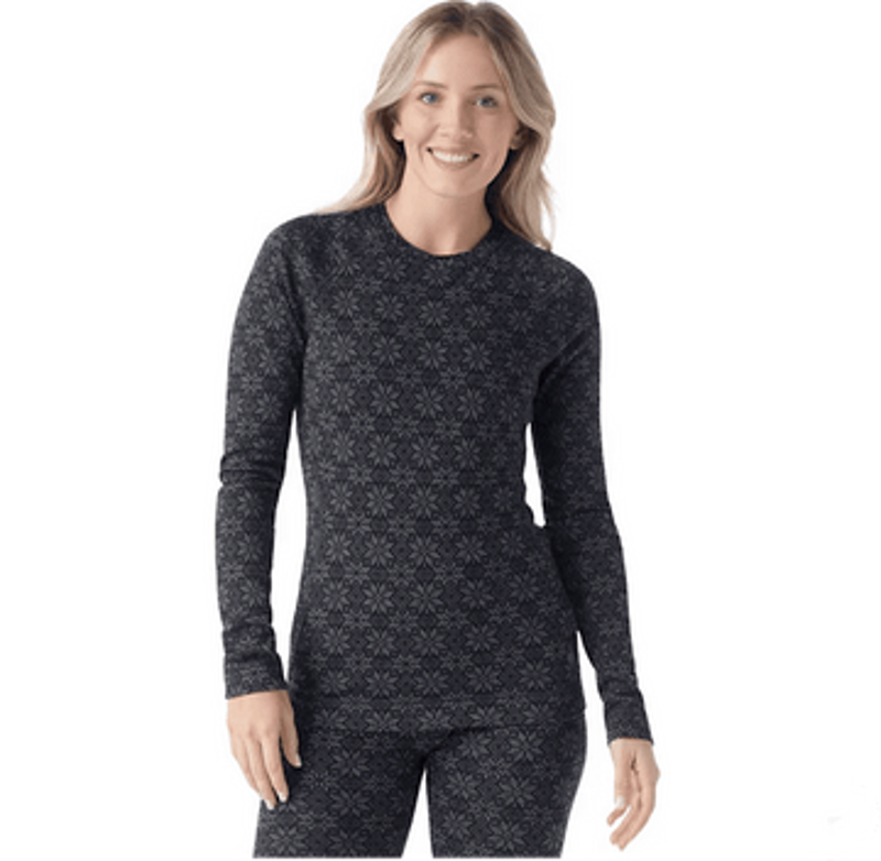 Smartwool Women's Classic Thermal Merino Baselayer Crew Black DigiSnow