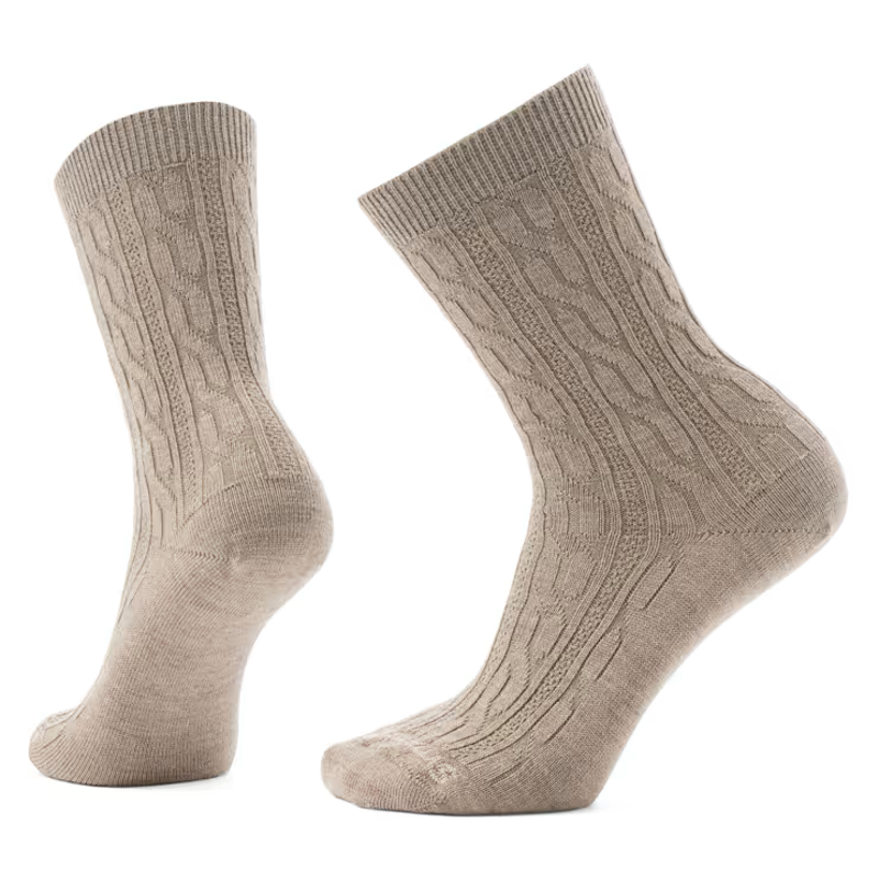 Smartwool Everyday Cable Crew Socks in Fossil