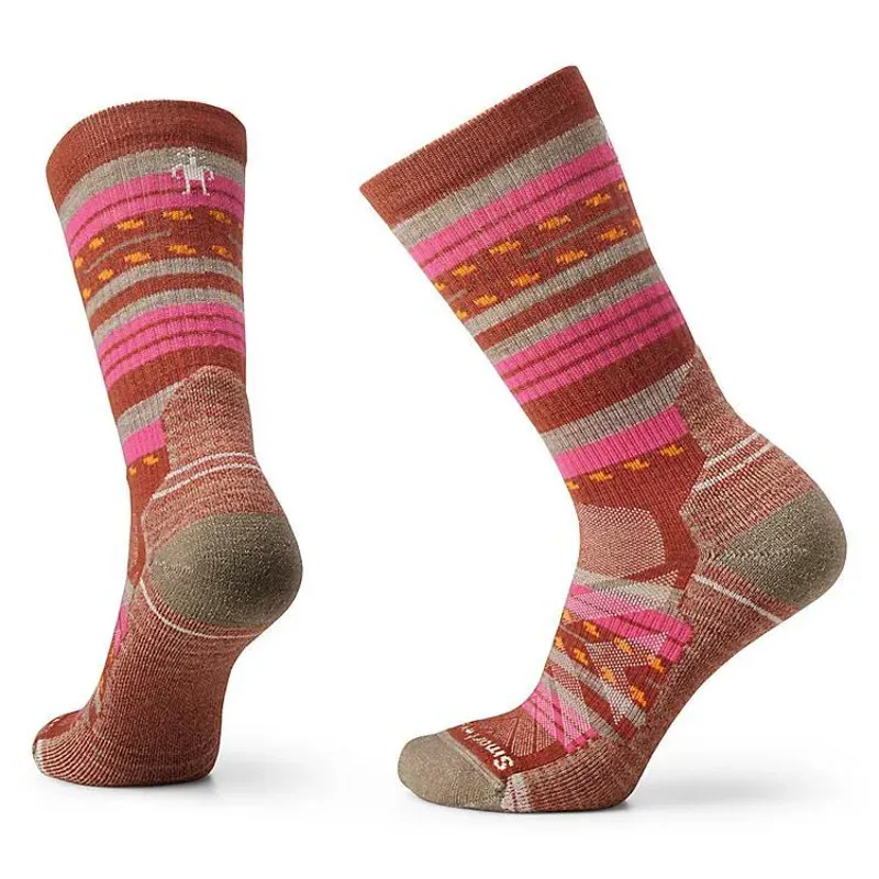 Smartwool Women's Hike Margarita Crew Socks in Picante