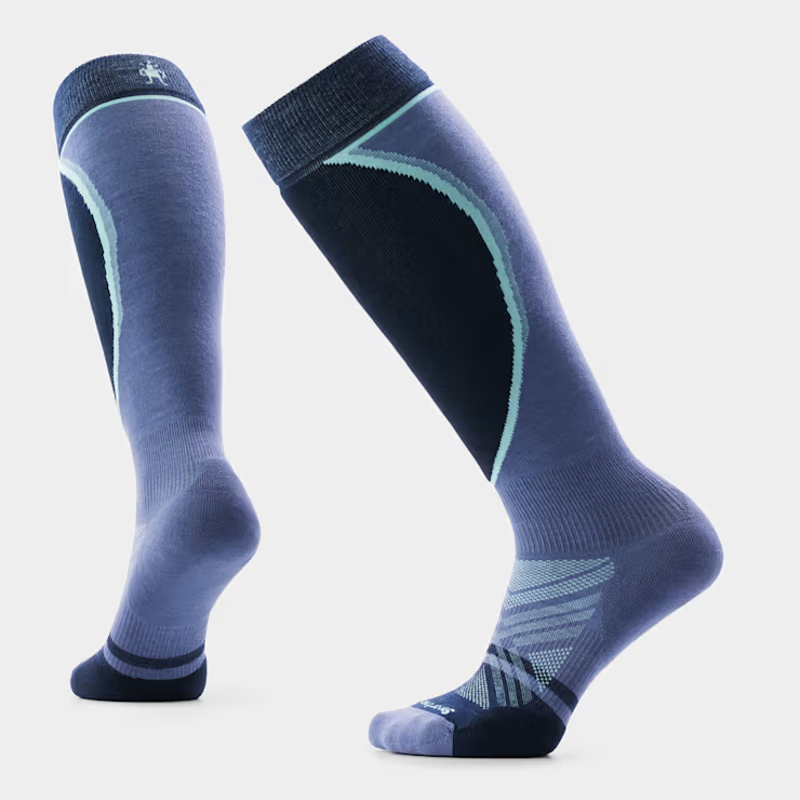 Smartwool Women's Ski Pattern Over The Calf Socks in Nightfall Blue