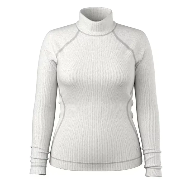 Smartwool Women's Thermal Merino Rib Turtleneck in Ash Heather
