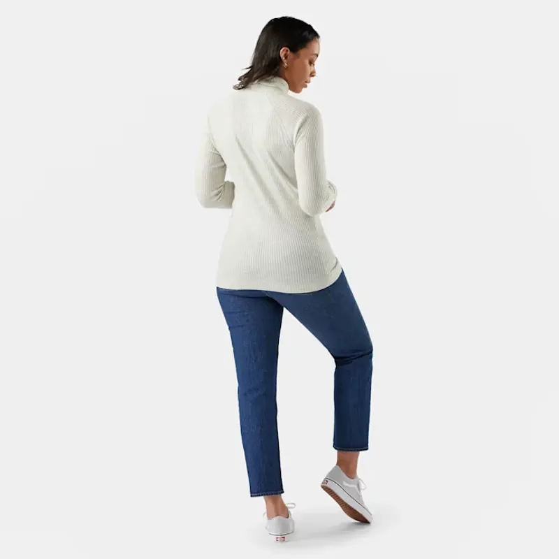 Smartwool Women's Thermal Merino Rib Turtleneck in Ash Heather-2