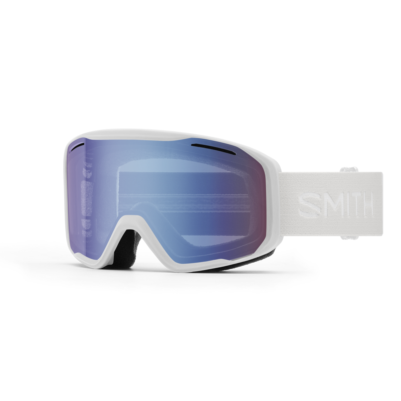 Smith Blazer Goggle in White with Blue Sensor Mirror Lens
