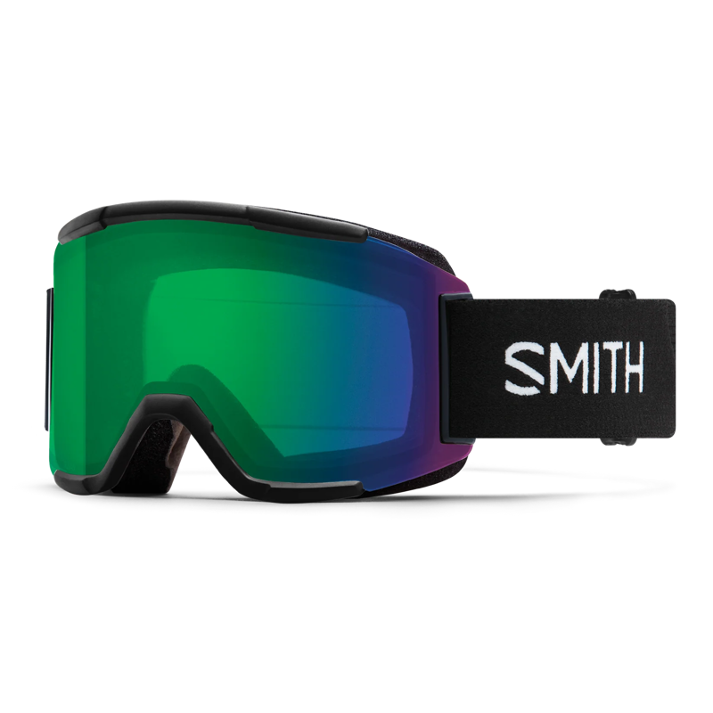 Smith Squad Goggle in Black/Green Mirror