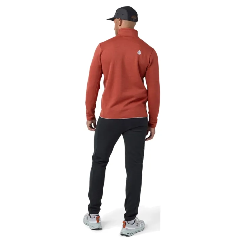 Stio Glide Power Stretch Half Zip in Redrock Heather-2