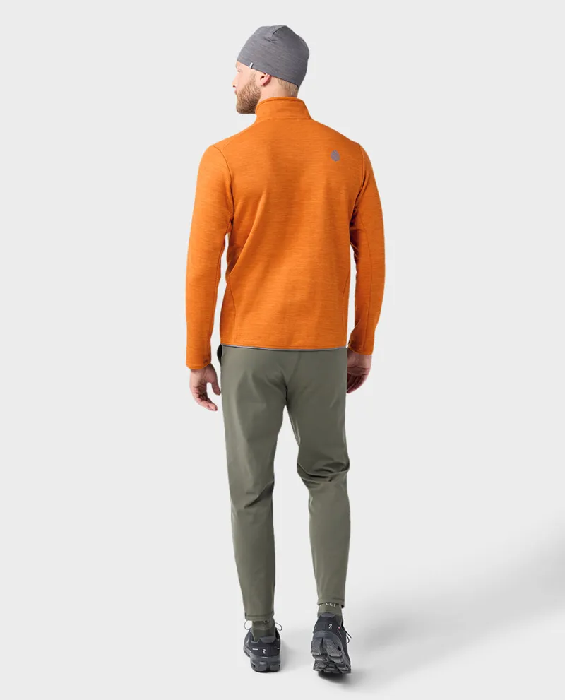 Stio Glide Power Stretch Half Zip Top in Bonfire Heather-3