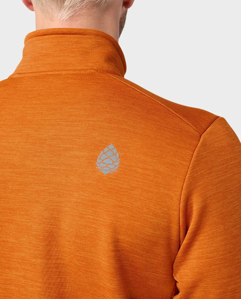 Stio Glide Power Stretch Half Zip Top in Bonfire Heather-6