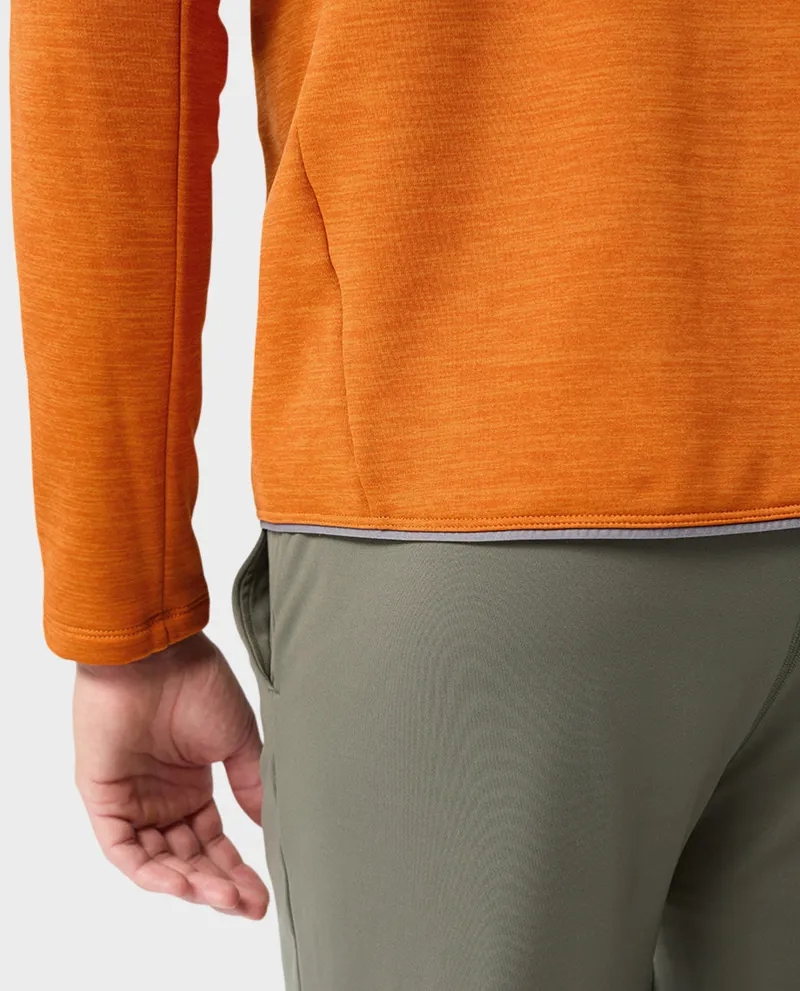 Stio Glide Power Stretch Half Zip Top in Bonfire Heather-7