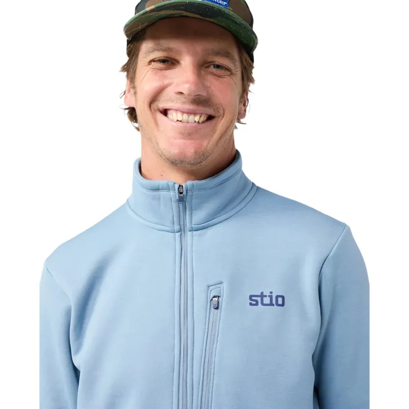 Stio Glide Power Stretch Half Zip in Blue Heron Heather-5