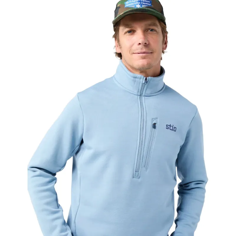 Stio Glide Power Stretch Half Zip in Blue Heron Heather-4