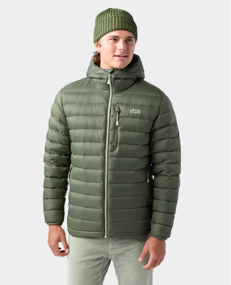 Stio Hometown Down Hooded Jacket in Deep Shade-1
