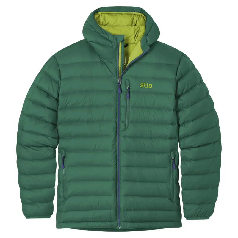 Stio Hometown Down Hooded Jacket in Forestline