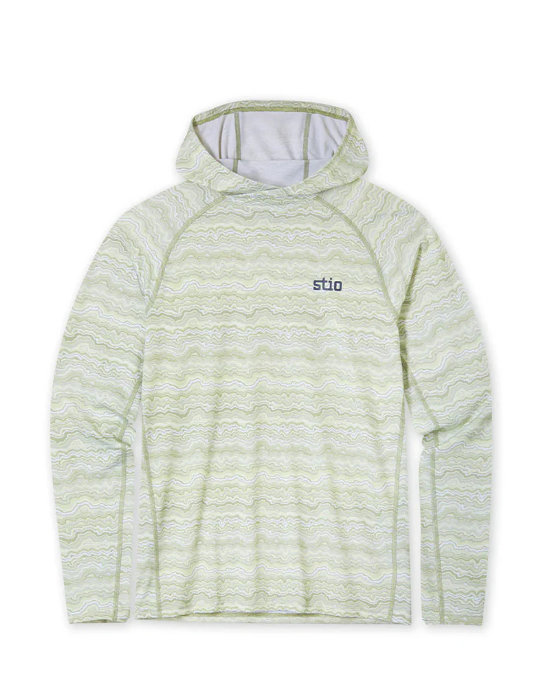 Stio Hylas Hooded Pullover in Sage Flats Strata