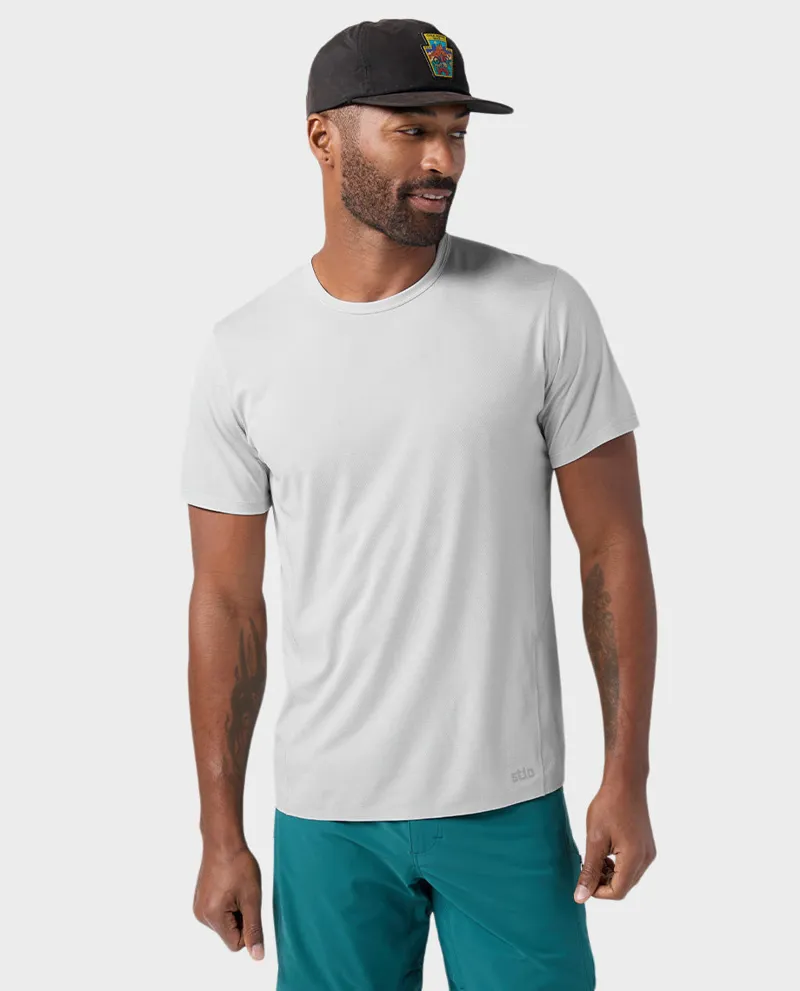 Stio Lucent Tee in Quiet Gray Heather-1