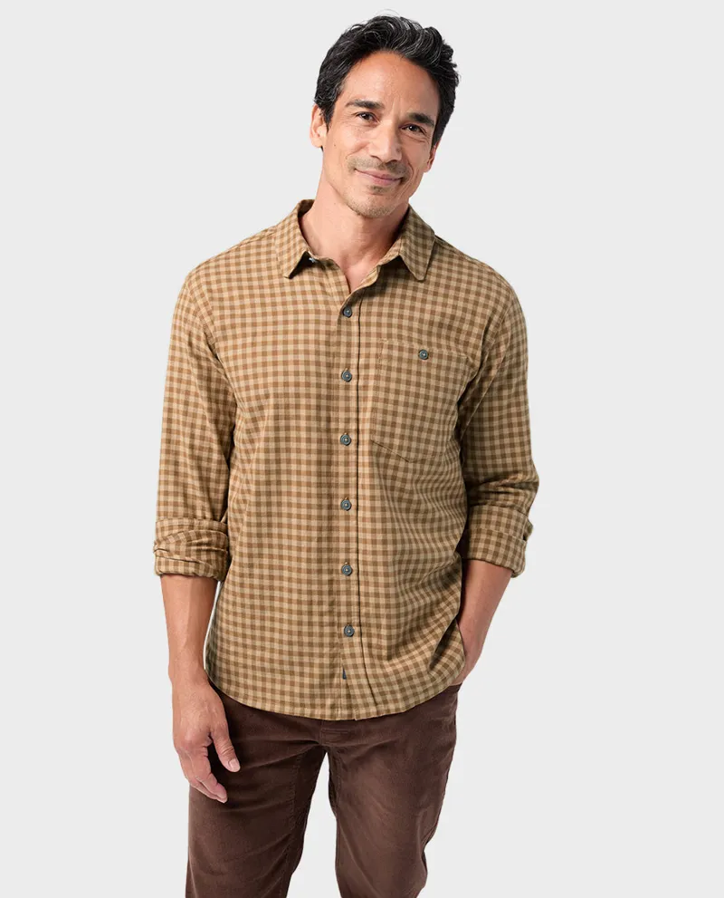 Stio Miter Stretch Lightweight Flannel Shirt in Trailhead Mini Check-1