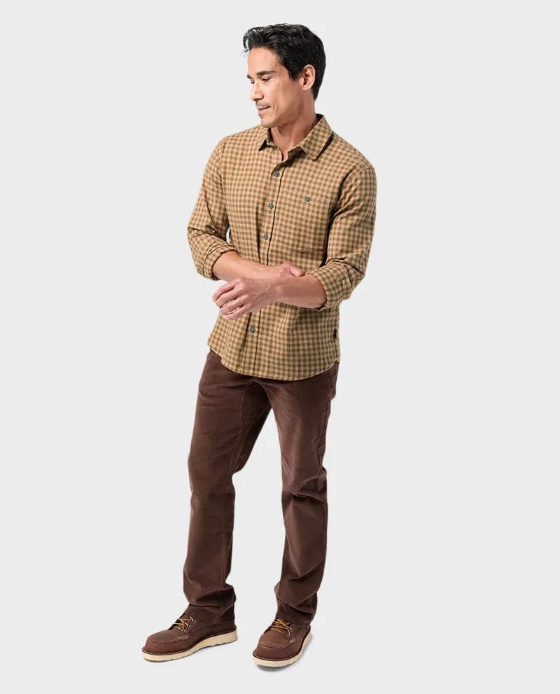 Stio Miter Stretch Lightweight Flannel Shirt in Trailhead Mini Check-2