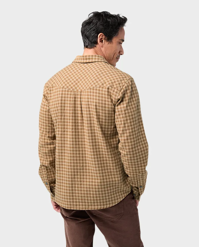 Stio Miter Stretch Lightweight Flannel Shirt in Trailhead Mini Check-3
