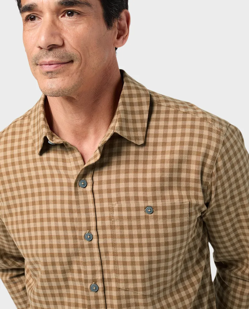 Stio Miter Stretch Lightweight Flannel Shirt in Trailhead Mini Check-4