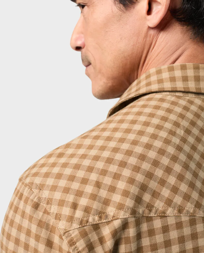 Stio Miter Stretch Lightweight Flannel Shirt in Trailhead Mini Check-5