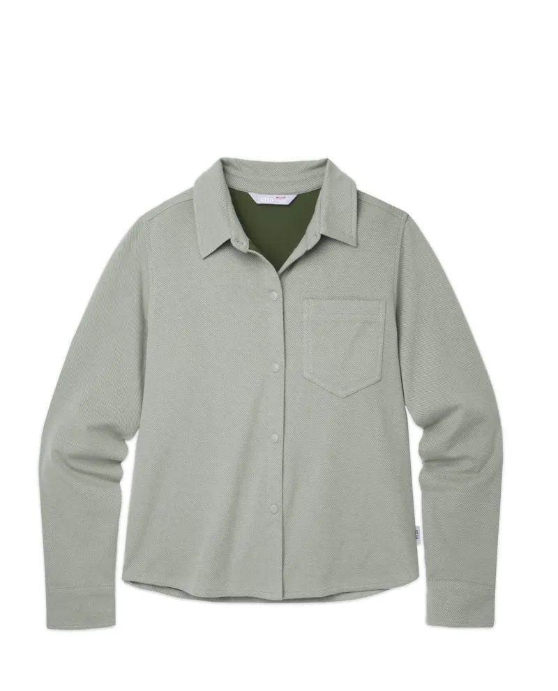 Stio Women's Notion Stretch Knit Shirt in Sage Flats