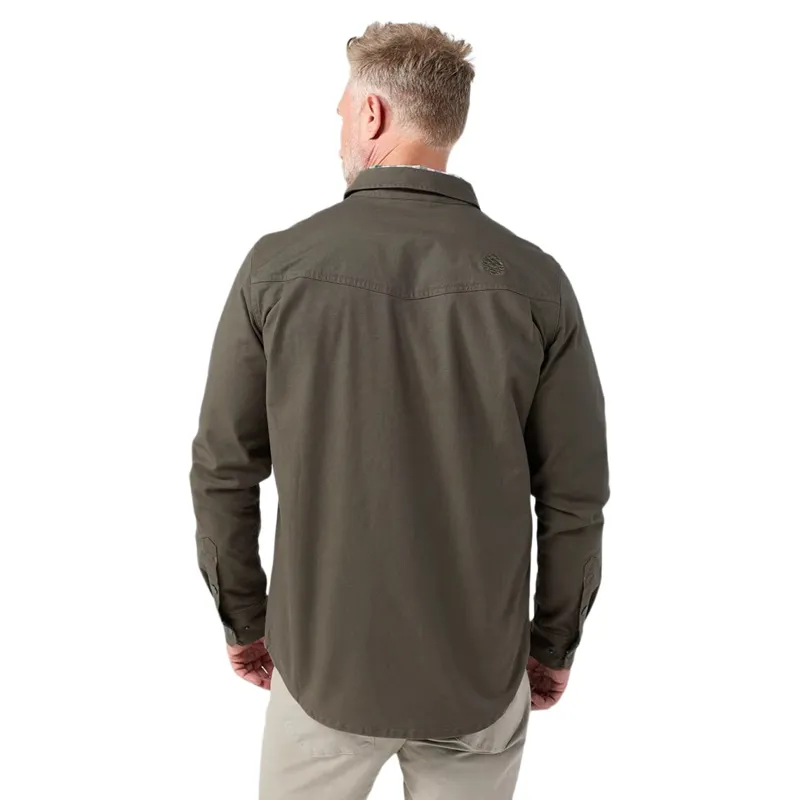 Stio Saratoga Canvas Shirt in Cowboy Coffee-4