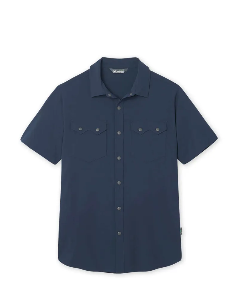 Stio Shifter Short Sleeve Shirt in Mountain Shadow