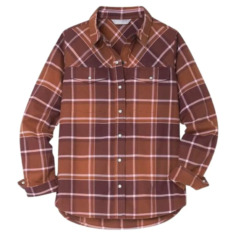Stio Women's Slipstone Midweight Flannel Shirt in Mustang Plaid