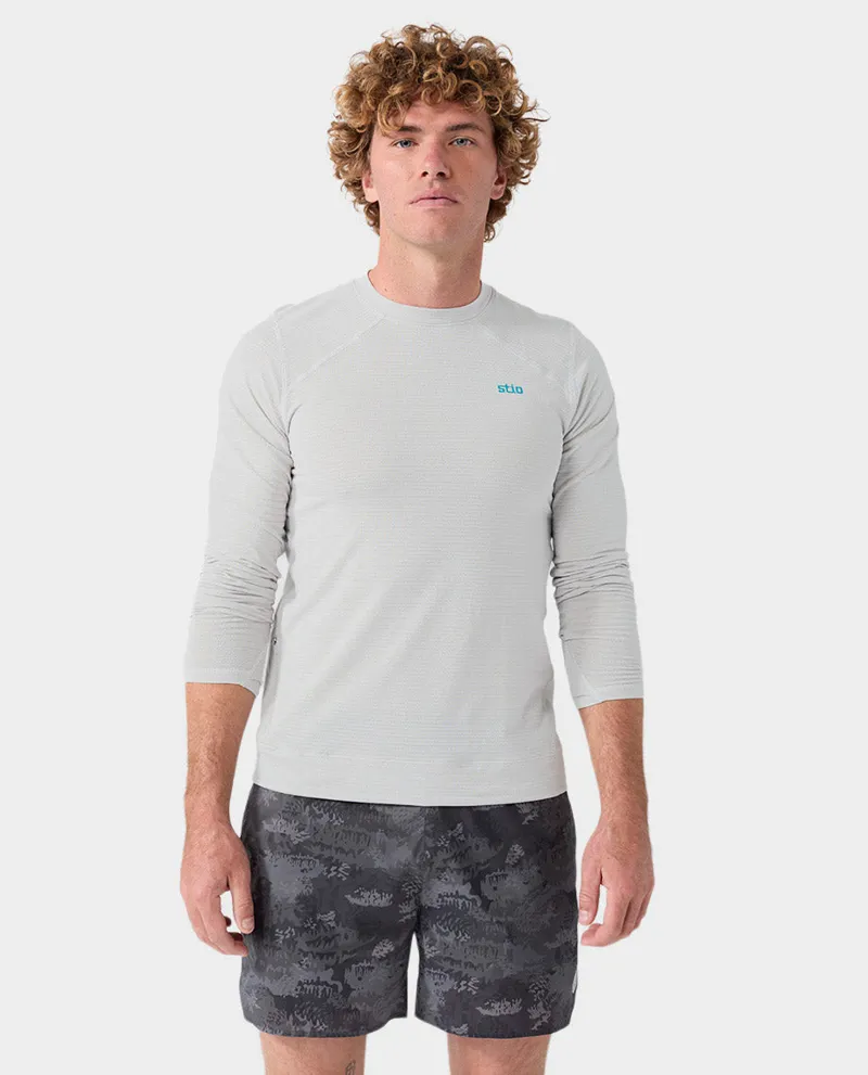 Stio Trax Power Grid Crew in Quiet Gray-1