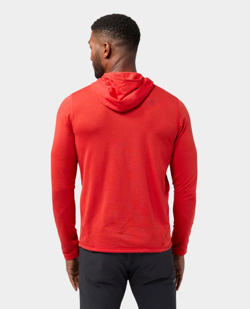 Stio Trax Power Grid Half Zip Hoodie in Blazing-2