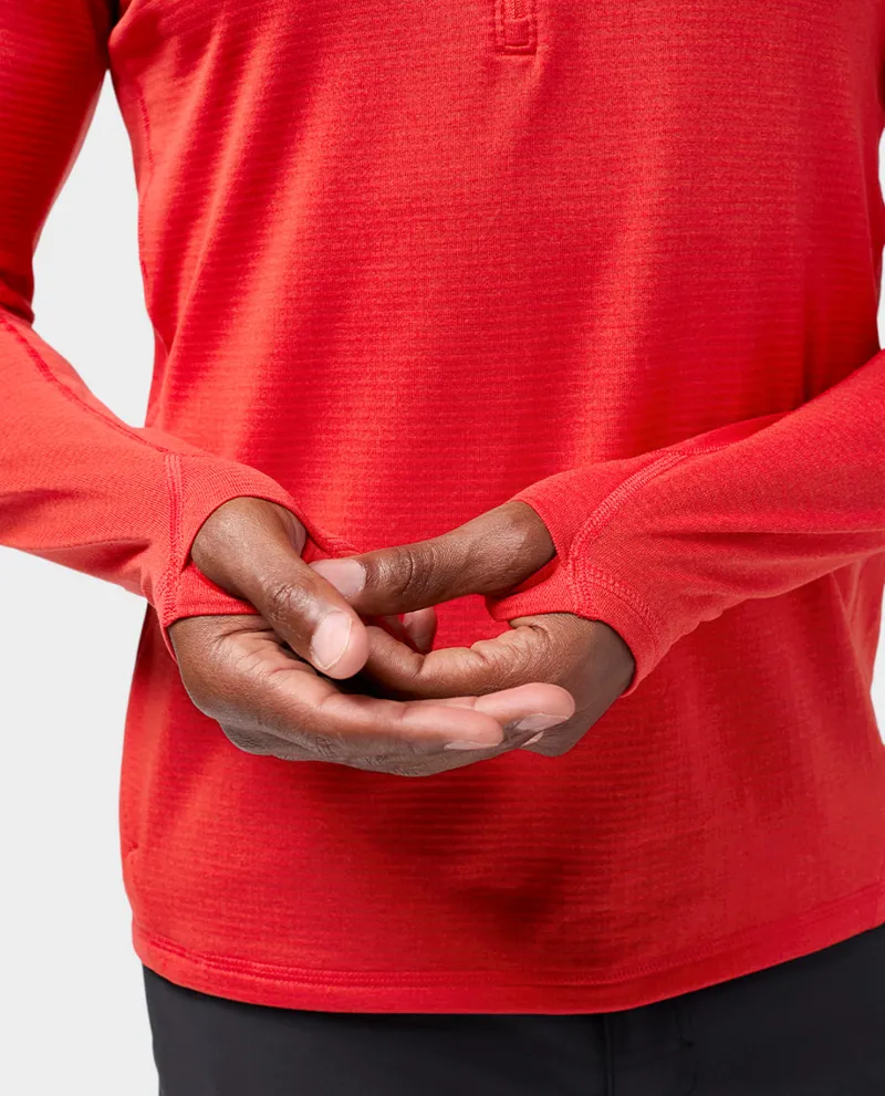 Stio Trax Power Grid Half Zip Hoodie in Blazing-5