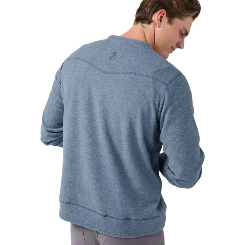 Stio Turpin Fleece Crew in Vintage Indigo Heather-2