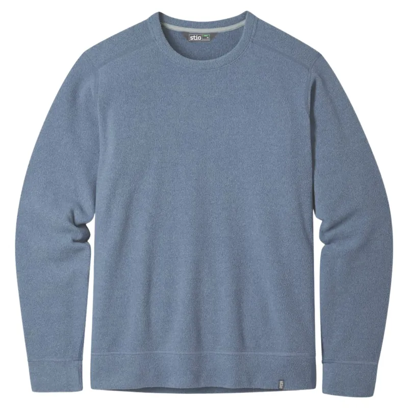 Stio Turpin Fleece Crew in Vintage Indigo Heather-5