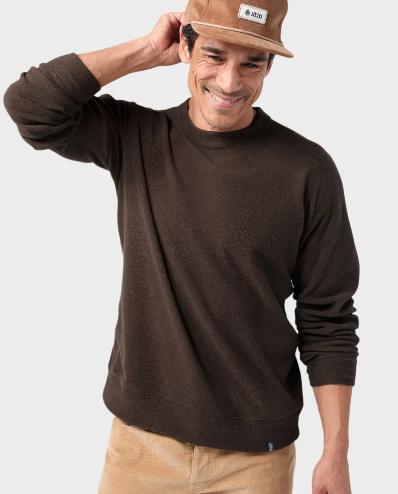 Stio Turpin Fleece Crew in Peppercorn-1