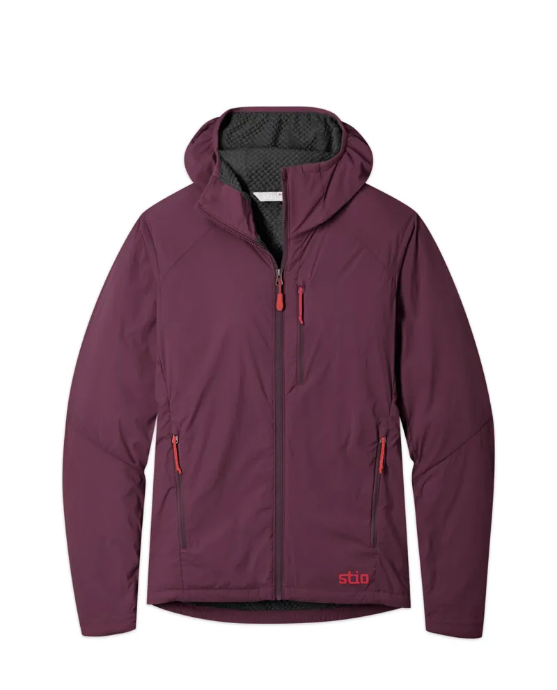 Stio Women's Dawner Hooded Jacket in Aubergine