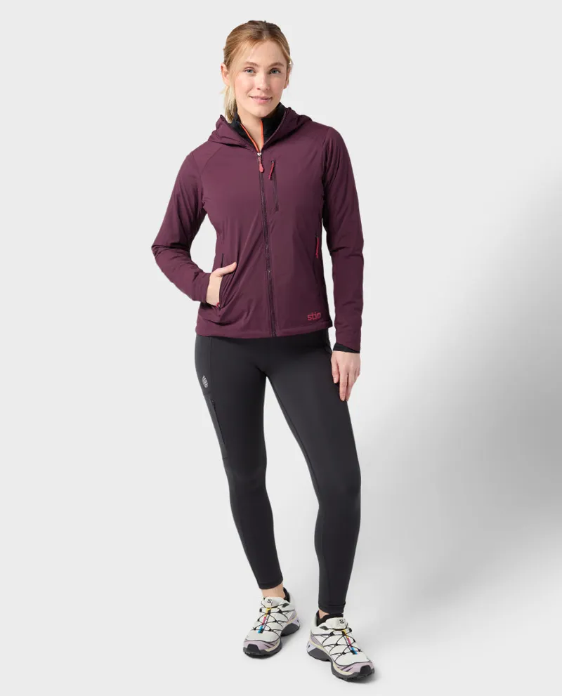 Stio Women's Dawner Hooded Jacket in Aubergine-1